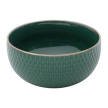 Bowl Porcelana Drops Verde com Detalhe Metalizado - 700ml