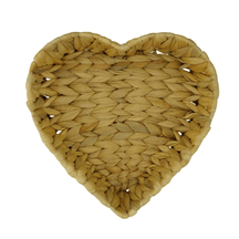 Cesta Coração Heart de Fibra Natural Vime Grande 26,5 cm
