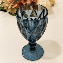 Taça Para Água De Vidro Azul Diamond - 325 ml