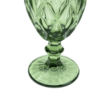 Taça Para Água De Vidro Verde Diamond - 325 ml
