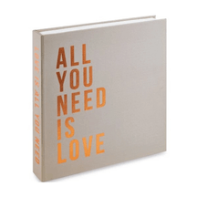 Caixa Livro All You Need Is Love Cinza E Rose Gold 30 x 30 x 5 cm