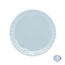 Prato de Sobremesa Porcelana Mia Cristal Azul - 21 cm