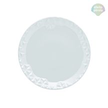 Prato De Sobremesa Porcelana Mia Pérola Branco - 21 Cm