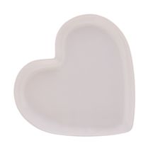 Prato Cerâmica Coração Branco - 27,8 cm