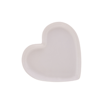 Prato Cerâmica Coração Branco 21,5 cm