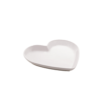 Prato Cerâmica Coração Branco - 14,5 cm