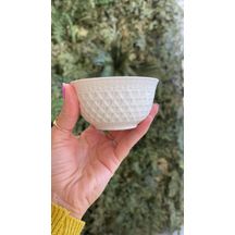 Jogo 4 Mini Bowls Cerâmica Basics Hearts Textura Coração Branco 5,2 cm