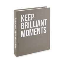 Caixa Livro Keep Brilliant Moments Cinza - 32 cm