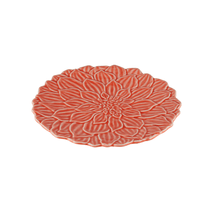 Prato de Sobremesa Porcelana Daisy Coral - 19 cm