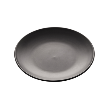 Prato de Sobremesa Cerâmica Cronus Preto Black - 18,5cm