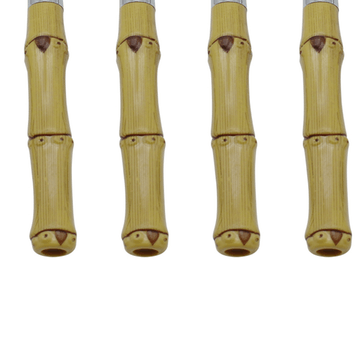 Jogo de Garfos Bambu Aço Inox - 4 Peças