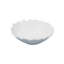 Jogo de 3 Bowls em Porcelana Formato Flor Branco - 11,4 cm