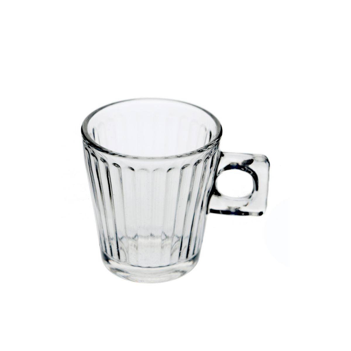 Encontraproduto.com.br - Jogo de 6 Xícaras de Café Lines Coffee Time em Vidro - 80ml