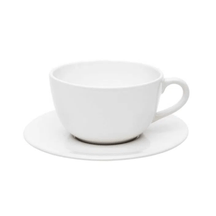 Xícara de Chá Porcelana com Pires Branco White Unni - 200 ml