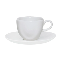 Xícara de Chá Porcelana 220ml com Pires Branco Ryo White