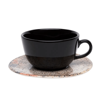 Xícara de Chá com Pires Cerâmica 200ml Terrazzo