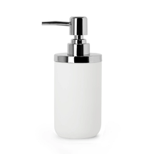 Dispenser Porta Sabonete Líquido Junip Branco com Cromado - 380 ml