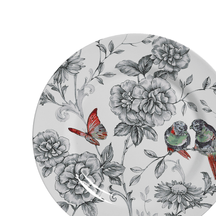 Prato De Sobremesa Volare Pássaros Beija-Flor Cerâmica 20cm