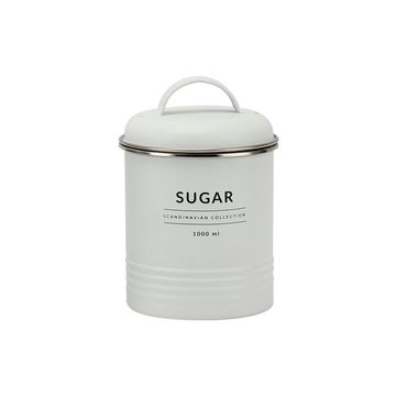 Lata Porta Condimentos Açúcar Branco Copenhag Sugar 1 Litro 16,4cm x 11cm