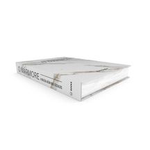 Caixa Livro Marmore Branco 36cm