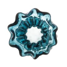 Vaso Murano Trouxinha de Vidro Italy Azul e Rosé 17cm