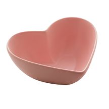 Bowl Coração Decorativo de Cerâmica Heart Rosa 21cm