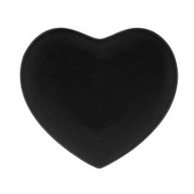 Travessa Coração Decorativo de Cerâmica Heart Preto 27cm