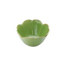 Bowl Centro de Mesa Decorativo de Ceramica Banana Leaf Verde 16cm