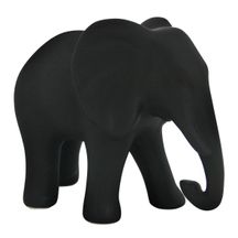 Elefante de Cerâmica Preto 18,3 cm x 15,7 cm x 10 cm BTC Decor VJ0005