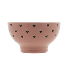 Bowl em Cerâmica Coração Rosa 13cm