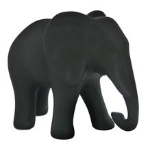 Elefante De Cerâmica Preto