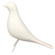 Pássaro de Cerâmica Branco 15,5cm