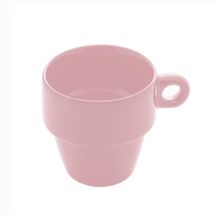 Xícara de Chá Cerâmica Empilhável Rosa 210ml