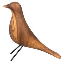 Pássaro em Cerâmica Estilo Madeira 18cm x 17cm x 6cm