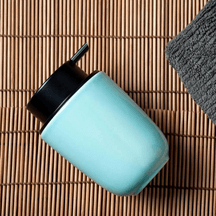 Dispenser Porta Sabonete Liquido Cerâmica Azul Osaka