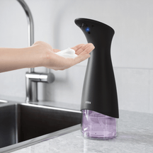 Dispenser Porta Detergente Automático com Sensor Espuma Otto Preto 280ml