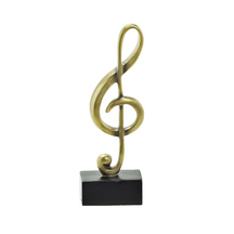 Nota Musical Decorativa Dourada 19cm