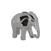 Elefante de Cerâmica Cromado 13,5cm