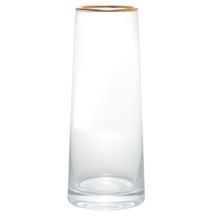 Vaso de Vidro com Borda Dourada Liz 11cm x 27cm