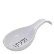 Descanso de Colher Happy Spoon Cerâmica Branca 23cm Alta Qualidade