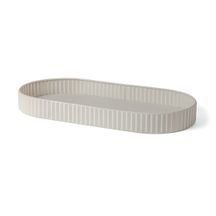 Bandeja Decorativa Oval de Metal Off-White 45,5cm