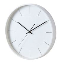 Relógio de Parede Minim de Metal 30cm Branco Design Moderno