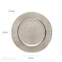 Sousplat Galles Radial Champagne Antique 33cm