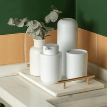 Kit Acessórios para Banheiro Bold Branco 3 Peças