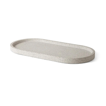 Bandeja Oval em Cimento Off White 36cm
