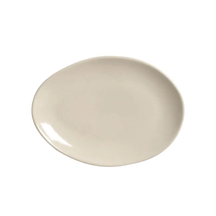 Prato de Sobremesa Oval Orgânico Stoneware Clay 22,5cm
