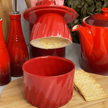 Manteigueira Francesa Twist em Cerâmica Vermelha 250g