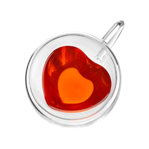 Jogo 2 Xícaras de Café Parede Dupla Coração 230ml