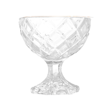 Taça para Sobremesa de Vidro com Fio de Ouro Deli Diamond 170ml