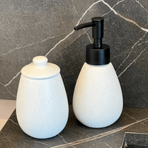 Kit Banheiro Granilite em Cerâmica Branco 2 Peças